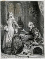 Clarisse de Somerghem. Gravure 19e eeuw