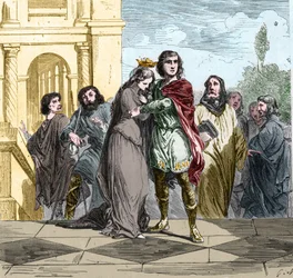 Clovis II koning van de Franken kocht Sainte Bathilde
