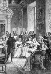 Corneille leest zijn tragedie Polyeucte voor in het Hotel de Rambouillet - in 