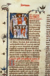 Concilie van Nicea - manuscriptverlichting (oude Latijnse vertaling van de eerste oecumenische concilies toegeschreven aan Isidorus), Middeleeuwen (ref. 365, 351r). B. Mr. Toulouse. Aanvraag voor toestemming bij de Gemeentelijke Bibliotheek van Toulouse (t