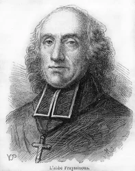 Graaf Denis de Frayssinous (1765-1841), Franse prelaat, bisschop van Hermopolis, minister van kerkelijke zaken en openbaar onderwijs. Gravure uit 1844