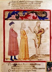 Dante en Vergilius ontmoeten de ziel van een zondaar