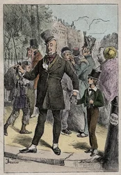 David Copperfield en Mr. Micawber, illustratie uit 