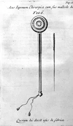 De Acupunctura door W.Ten Rhijne. Londen 1683. Eerste westerse tekst over acupunctuur