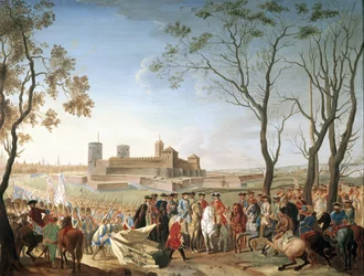 December 1733, Capitulatie van Milaan aan Karel Emmanuel III van Savoye (schilderij)
