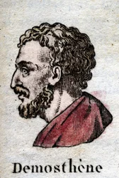 Demosthenes, in het oude Grieks Demosthenes (Athene -384 - Calaurie -322), een van de grote Attische sprekers, Atheense politicus