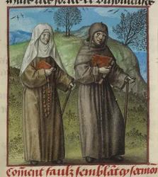 (detail) Abstinence Contrainte (Gedwongen Onthouding) en Faux Semblant (Valse Schijn) op weg naar Malebouche (Kwaadspreker), uit 