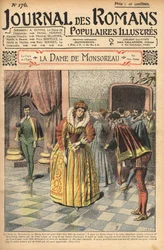 Diane, erkend als Gravin van Monsoreau, werd aan het hof toegekend. Illustratie van 