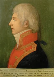 Don Cosme Damian de Churruca, brigadier van de Koninklijke Spaanse Armada (schilderij op doek)