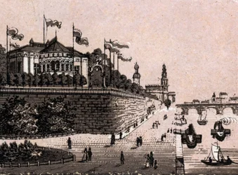 Dresden, Duitsland: uitzicht op het Belvedere