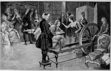 Elektrische experimenten van abt Jean Antoine Nollet (1700-1770), begin 18e eeuw - in 