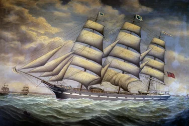 Engelse clipper de Elize Youlton (19e eeuw) Saint Malo, stadsmuseum
