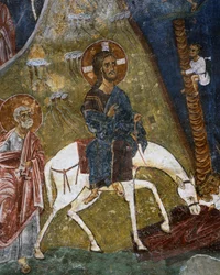 Intocht van Christus in Jeruzalem (detail)