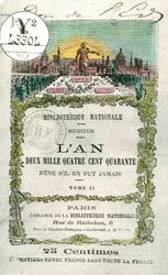Eerste pagina van het boek het jaar 2440 - Droom als er ooit een was volume 2 door Louis-Sebastien Mercier (1740-1814)