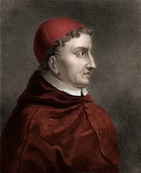 Francisco Jimenez de Cisneros (Gonzalo Jimenez de Cisneros) (1436-1517) kardinaal, religieus hervormer en Spaanse staatsman - Gravure uit de 19e eeuw