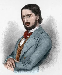 Georg Friedrich Rudolph Theodor Herwegh (1817-1875) Duitse dichter, revolutionair en vertaler.