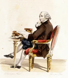 Guillaume Chretien (Guillaume-Chretien) door Lamoignon de Malesherbes (1721-1794). Franse politicus. Gravure uit 1838