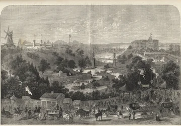 Hamburg - Duitsland - Tuinbouwtentoonstelling 1869 - Hamburg - het park van de Internationale Tuinbouwtentoonstelling