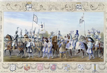 Ruiters “Zwarte leeuwen” - in “Ridder van Engeland” door J. Whatman, red. T. M