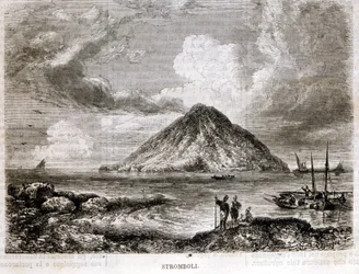 Eiland Stromboli in de 19e eeuw