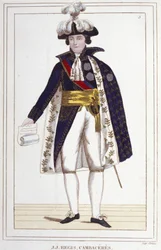 Jean Jacques Régis de Cambacérès (1753-1824), Franse advocaat en politicus. Gravure uit 1830