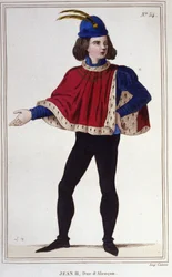 Jan II van Valois, hertog van Alençon (1409-1476). Bevel over het koninklijk leger vergezeld door Jeanne d