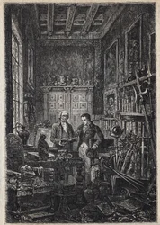 Jonathan Oldenbuck - (De Heilige der Heiligen van de Antiquair) - Illustratie van de 19e eeuw voor de roman 