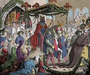 Karel IV betreedt Avignon in 1365