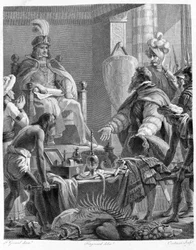 Koning Manuel I de Grote (1469 - 1521) ontving Vasco de Gama.