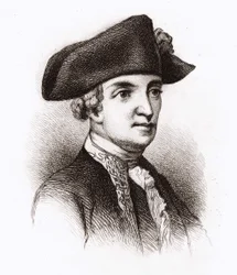Ridder van Chastellux, portret van François Jean, markies van Chastellux (1734-1788), Frans schrijver en militair - gravure 19e eeuw.