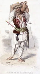 Koerd uit Mesopotamië die een amfoor draagt. Rond 1810-1860.