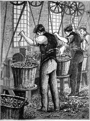 Grote Engelse industrieën: Walter Evans katoen spinnen in Engeland in 1863. Fabricage van spoelen