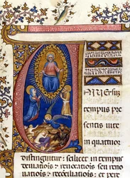 Laatste Oordeel. 15e eeuws manuscript. Milaan, Biblioteca Nazionale Braidense.