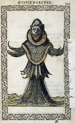 De zeemonnik - in "Habits et effigies" door Jean Sluperius