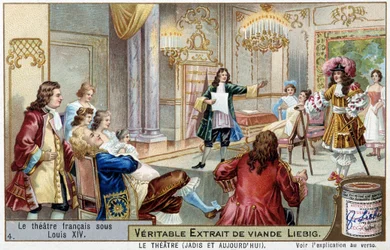 Het Franse theater onder Lodewijk XIV - Chromolithografie Liebig