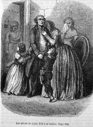 Les fareeux de Louis XVI aan zijn familie (aan Marie Antoinette en Louis XVII)