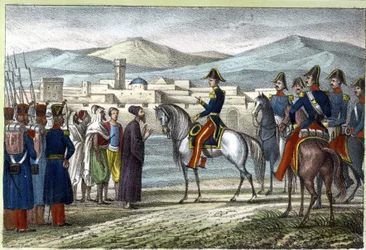 Louis Auguste, Graaf van Bourmont (Maarschalk de Bourmont) (1773-1846) in Algerije in 1830. in "L