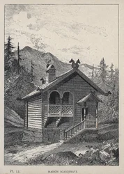 Maison Scandinavisch (Scandinavisch Huis) - gravure uit 1889 in 