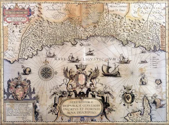 Kaart van de Republiek Genua