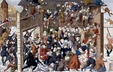 Bloedbad van Wassy (Vassy) op 1 maart 1562 onder Frans I van Lotharingen, 2e hertog van Guise (1519-1563).