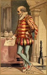 Maximiliaan van Bethune, hertog van Sully (1560-1641), Franse staatsman. Chromolithografie van het einde van de 19e eeuw.