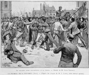1 mei (1891) in Fourmies - Botsing tussen stakers en de troepen - in 