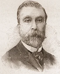 Leden van de Académie Française in 1895: portret van Ludovic Halevy (1834-1908), Franse toneelschrijver, librettist en romanschrijver.