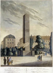 Obelisk voor het kasteel van Weimar