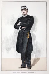 Vredesofficier, Kleine Tweede Keizerrijk Kleding (1852-1870). Kleurgravure, ter illustratie van 