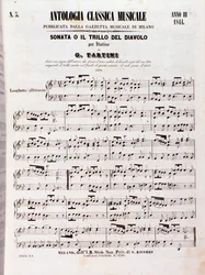 Pagina van muzikale partituur van Devil