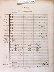 Pagina van muziekpartituur van Mozes in Egypte