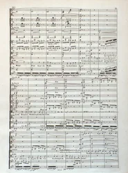 Pagina van bladmuziek van Siegfried, opera door Wagner