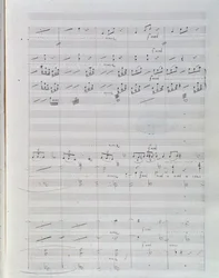 Pagina van de bladmuziek voor Waverley opus 1, ouverture door Hector Berlioz