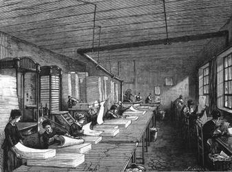 Papierproductie in de 19e eeuw